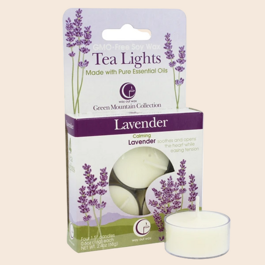 Lavender Tealight Box 4pk