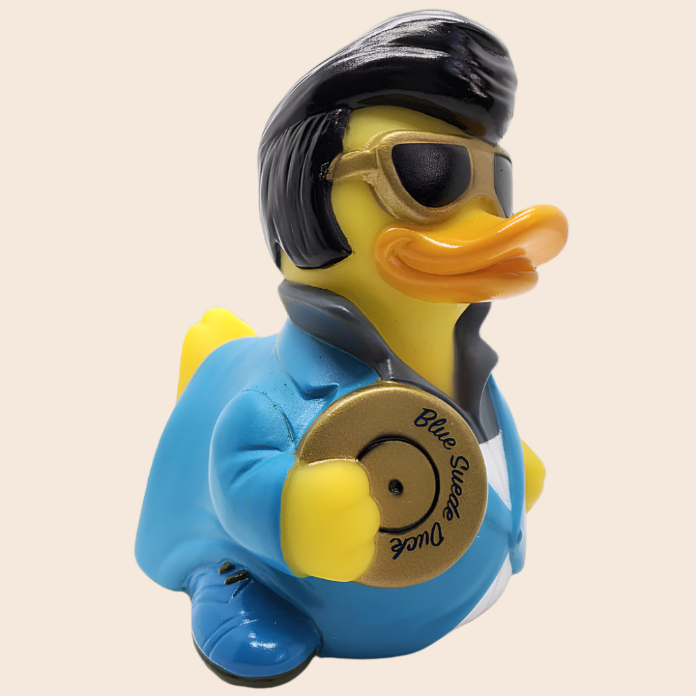 Celebriduck Blue Suede Duck Rubber Duck