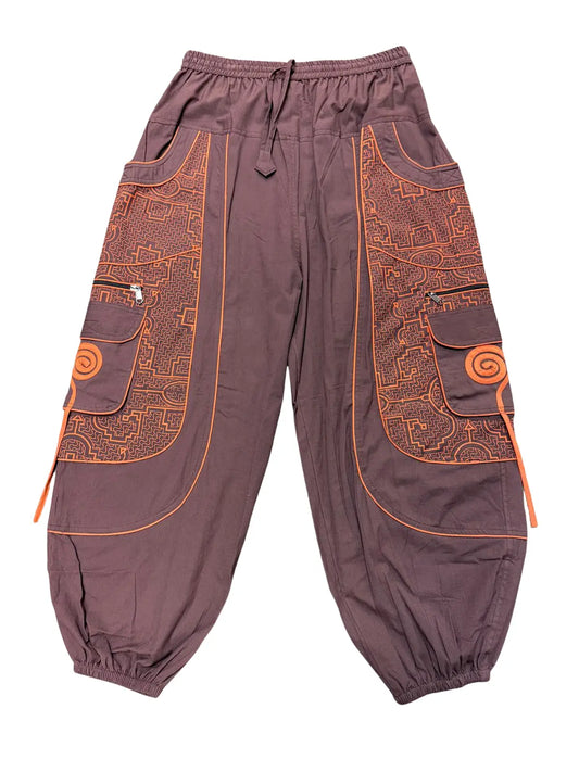 Swirl Pocket Printed Balloon Pants