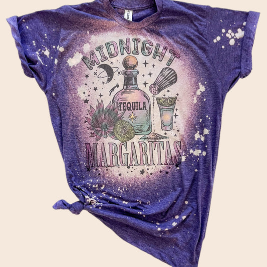 Midnight Margaritas Witchy Bleached Tee