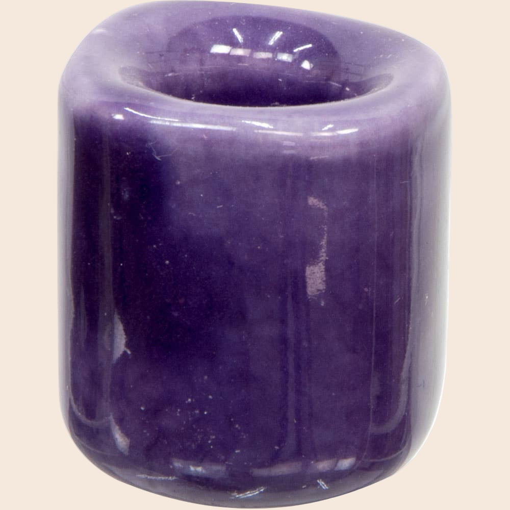 Ceramic Chime Candle Holder - Purple