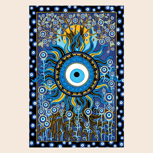 3D Evil Eye Tapestry