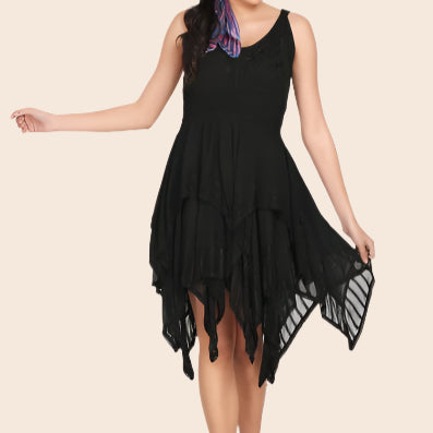 Smocked Waist Double Layered Dress