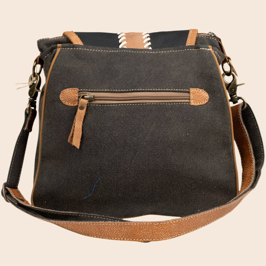 Orange Turquoise Accent Canvas Bag