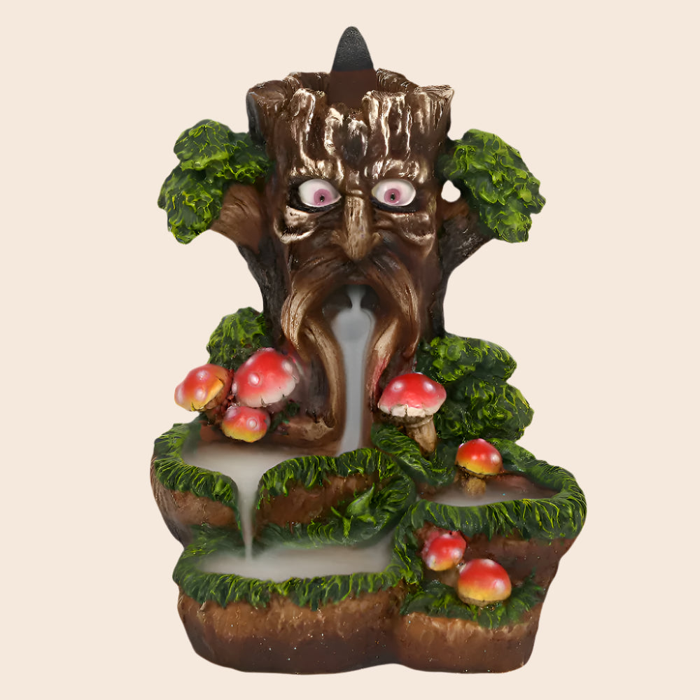 Tree Man with Mushrooms Backflow Burner