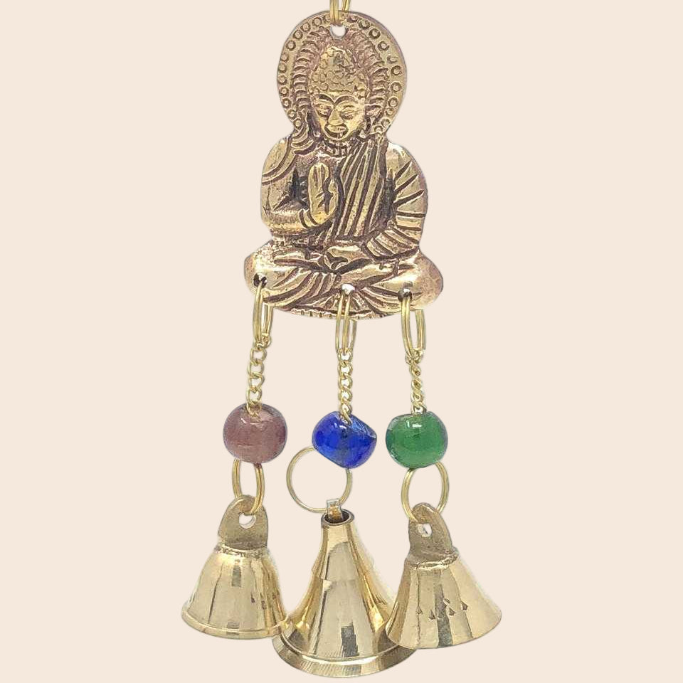Brass Wind Chime with Bells Buddha