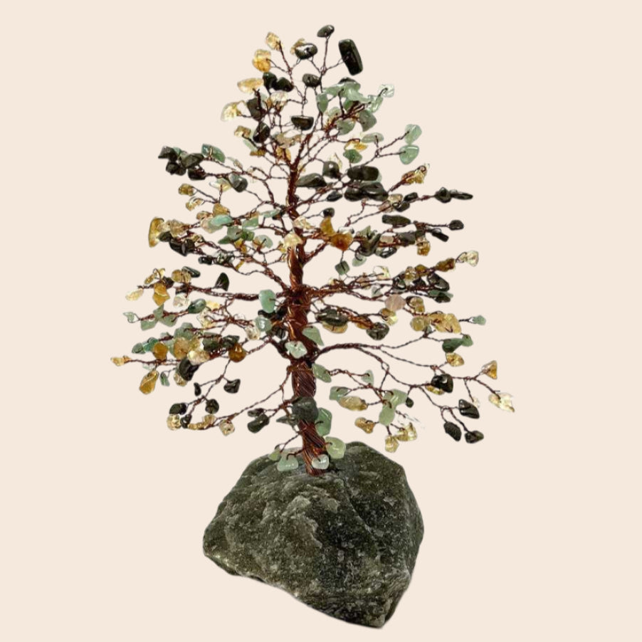 Citrine, Green Aventurine, and Pyrite Chip Tree