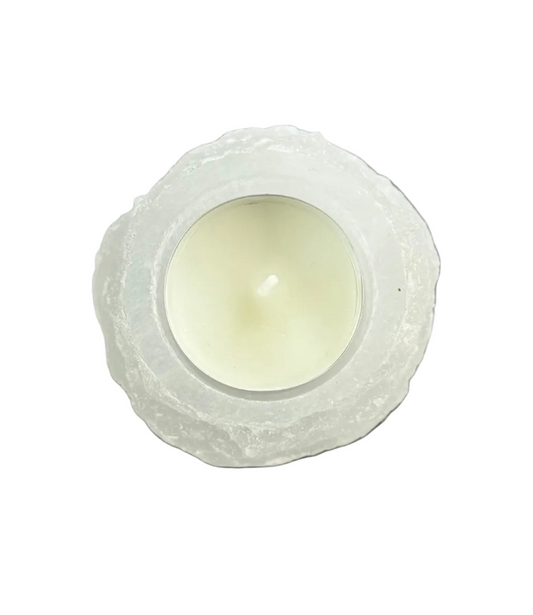 Selenite Tealight Candle Holder