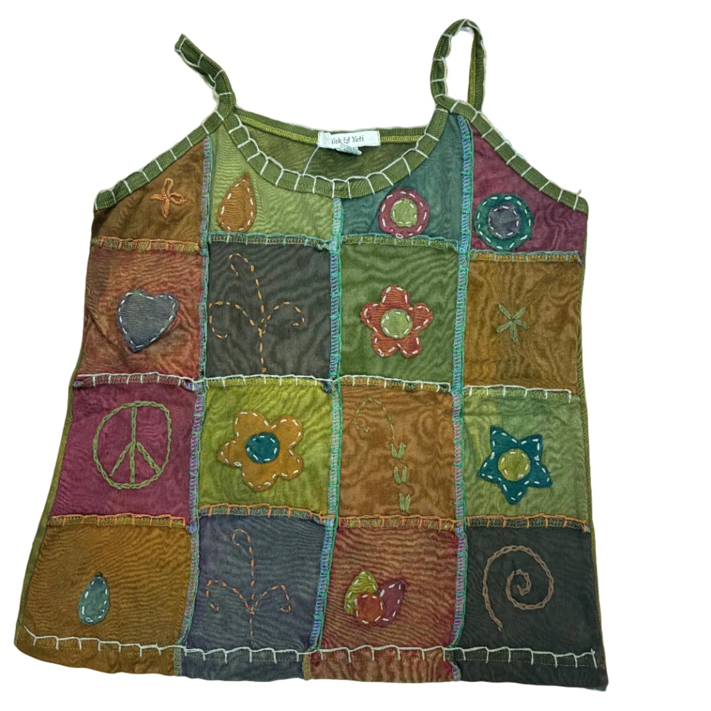 Tank Top Patchwork Handstitched Detailing