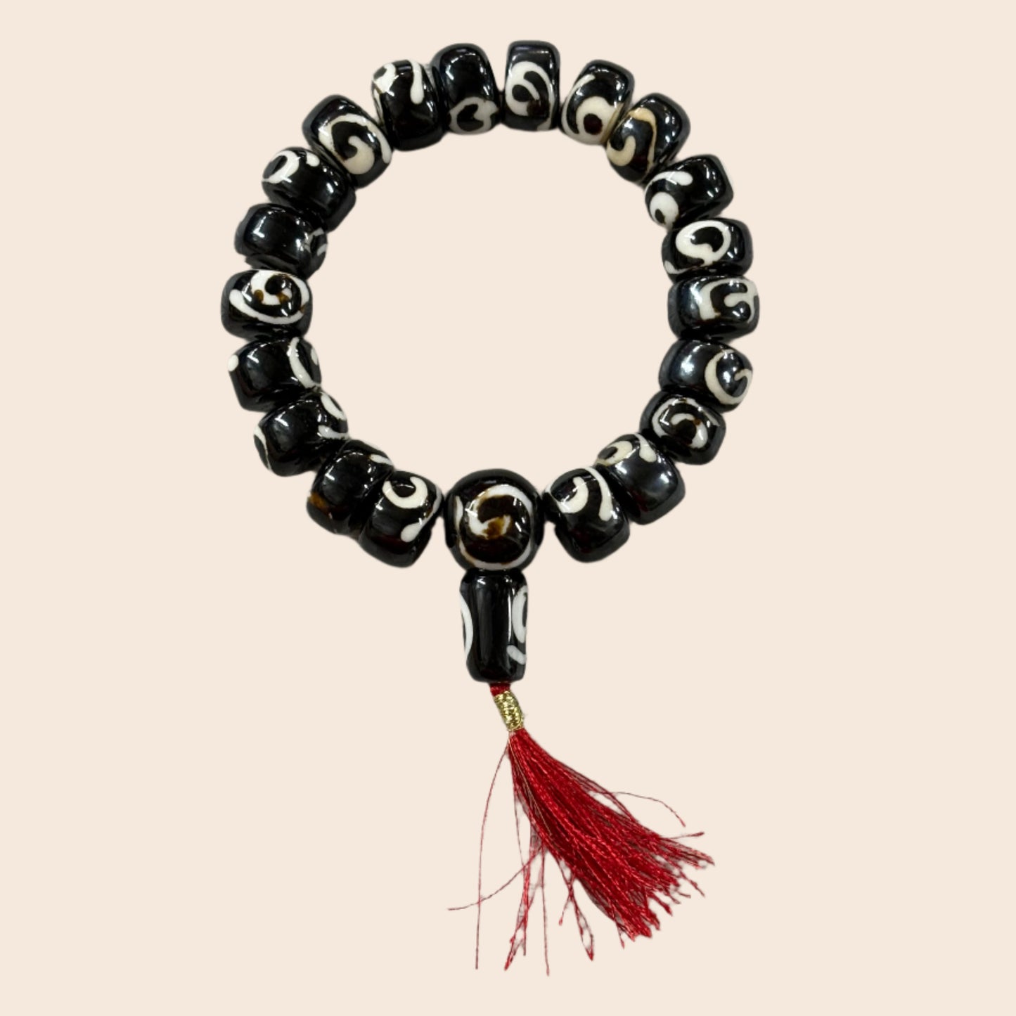 Tibetan Spiral Round Bead Bracelet