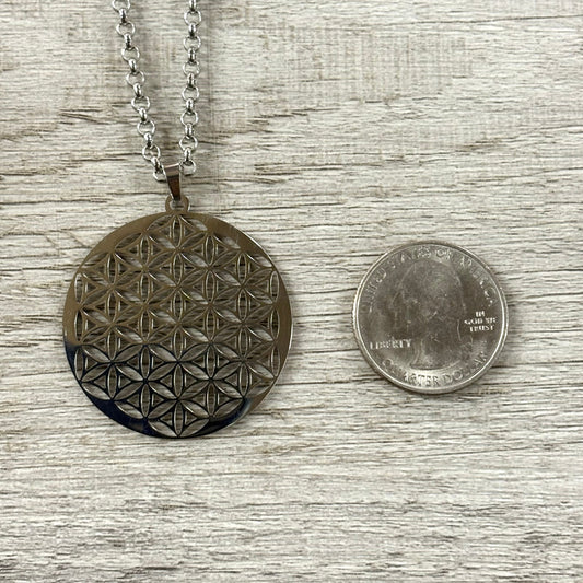 Flower of Life Stainless Steel Necklace