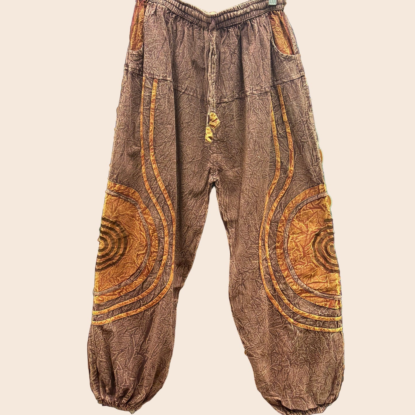 Spiral Patch Harem Pants
