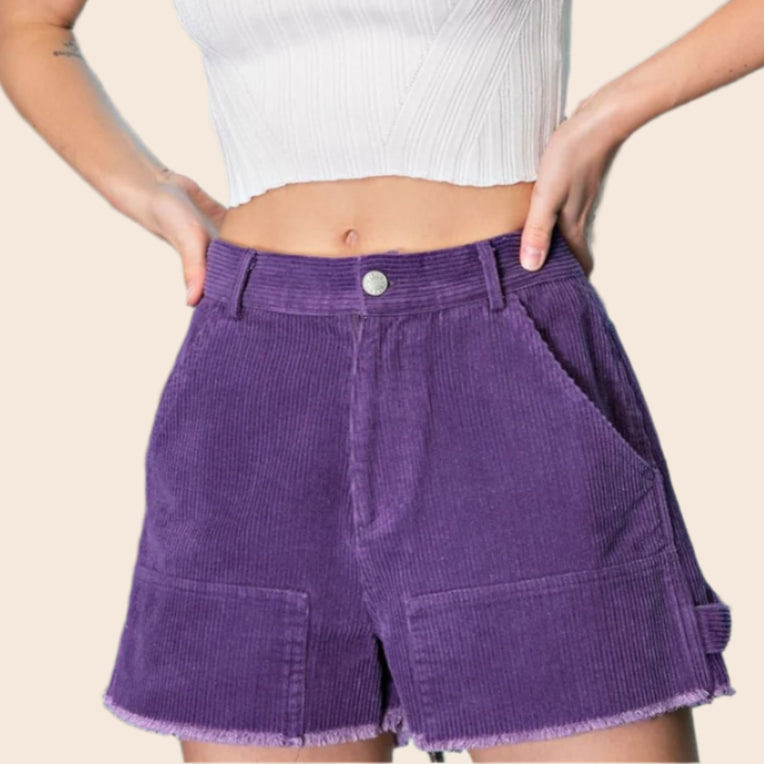 Corduroy Cut Off Shorts