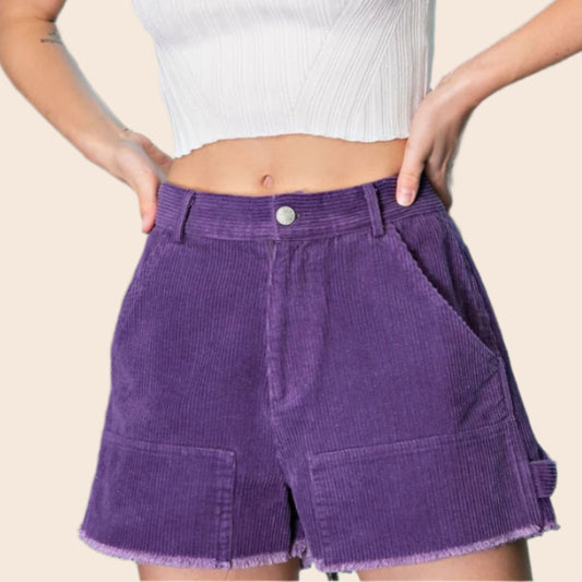 Corduroy Cut Off Shorts