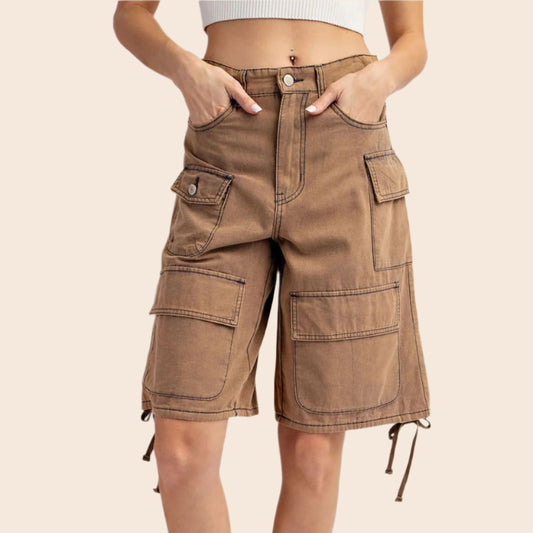 Mineral Wash Cargo Shorts