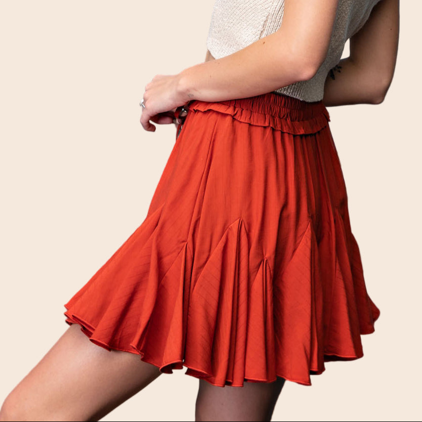 Drawstring Mini Skort