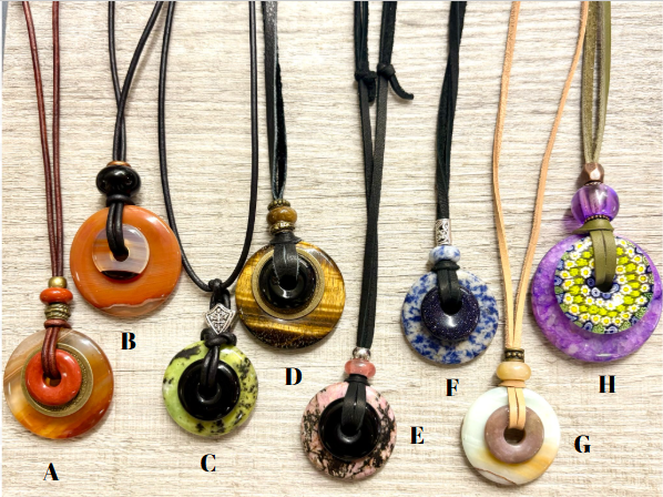 Gemstone Donut Necklace