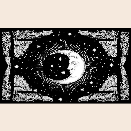 Black and White Moon 30"x40" Tapestry