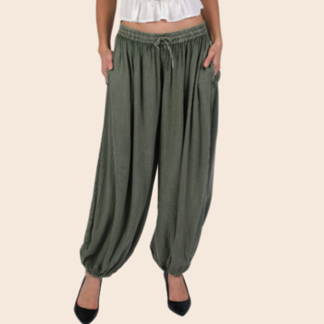 Relaxed Fit Harem Pants