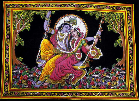 Radha Krishna Tapestry 30" X 43"
