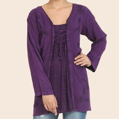 Renaissance Lace-Up Blouse