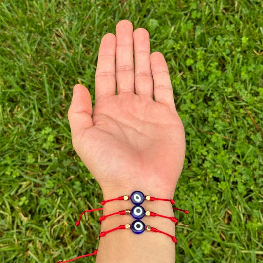 Bracelet - Plain Evil Eye, Red