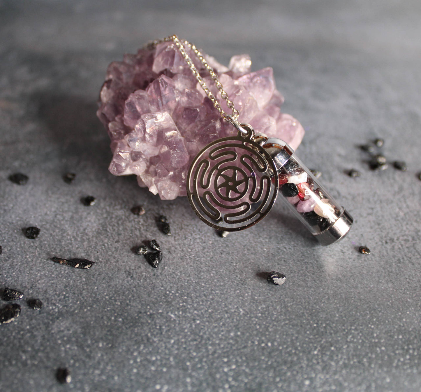 Hecate Spell Jar Amulet Necklace