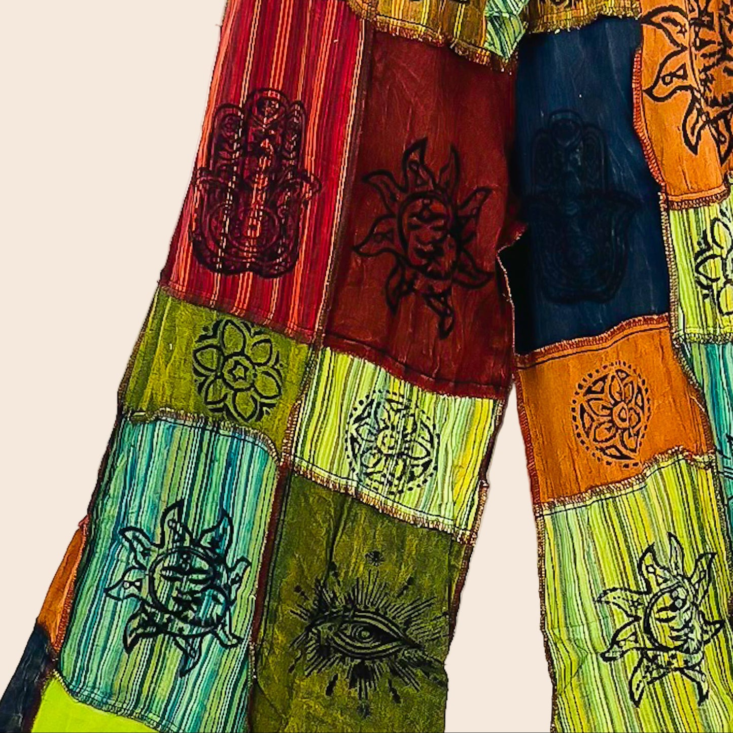 Plus Size Patchwork Wide Leg Palazzo Pant