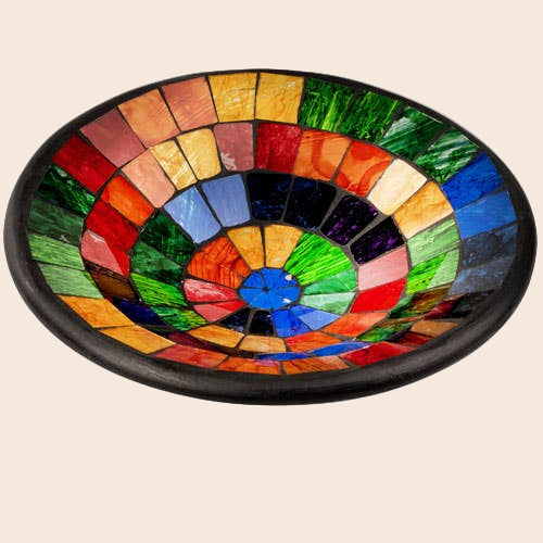 Rainbow Mosaic Bowl