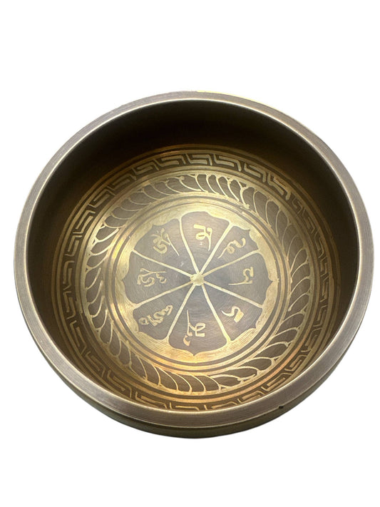 Om Mani Padme Hum Hand Carving Singing Bowl
