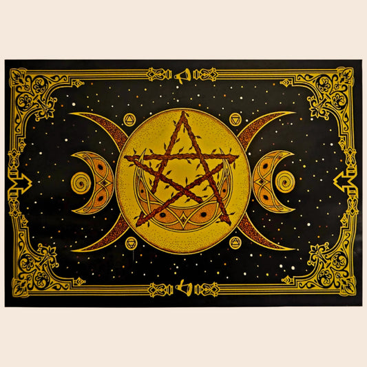 Crescent Moon Stars Tapestry