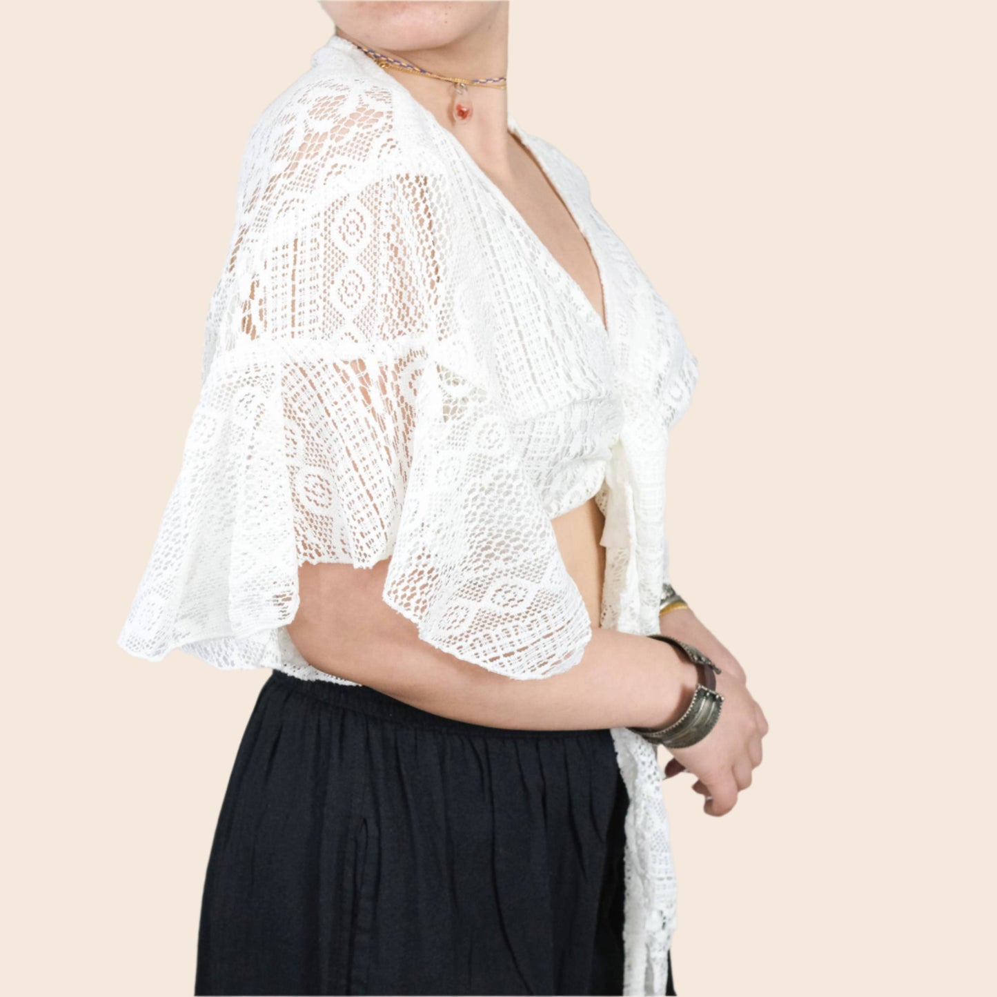 Lace Boho Wrap Top
