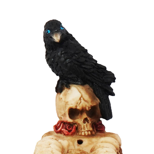 Skull/Raven Rose Incense burner