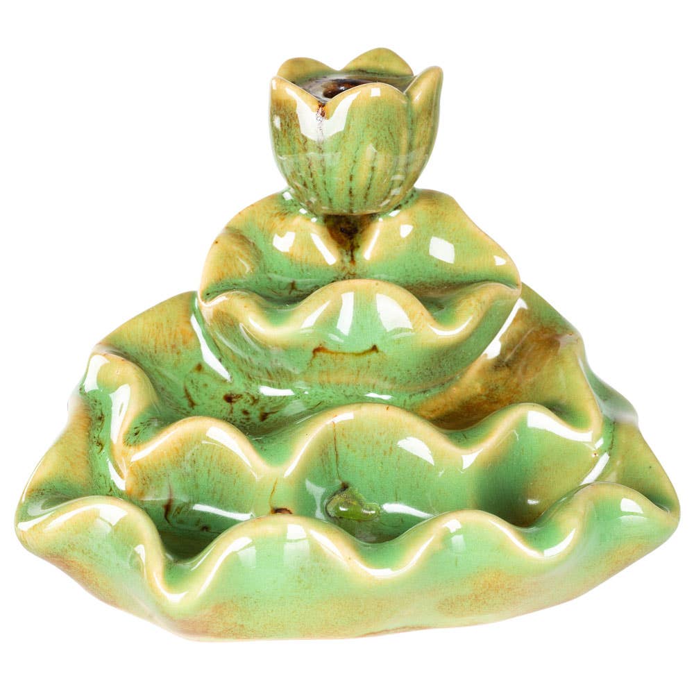 Lotus Backflow Ceramic Incense Burner