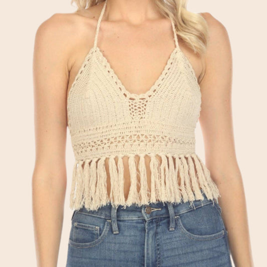 Funky Fringe Crochet Bralette