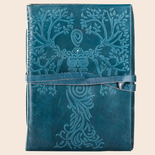 Blue Leather Goddess Journal