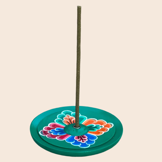 Hand Crafted Wooden Tibetan Incense Burner