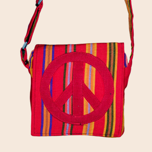 Small Ikat Peace Messenger Bag
