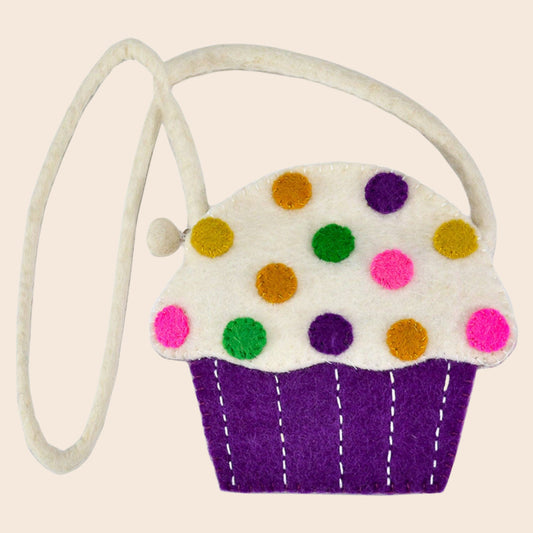 Muffin Long Handle Felted Kids Hand Bag