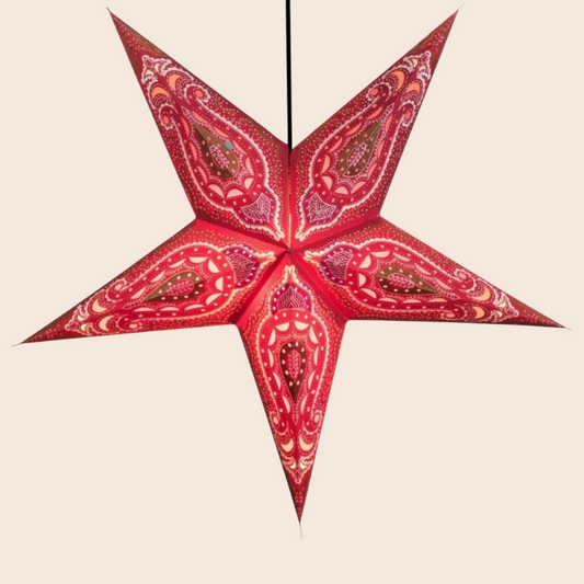 Coral Paper Star Lantern