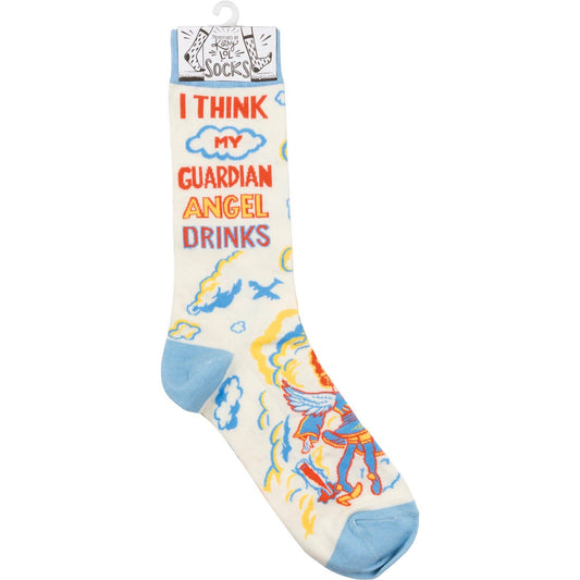 I Think My Guardian Angel Drinks Socks