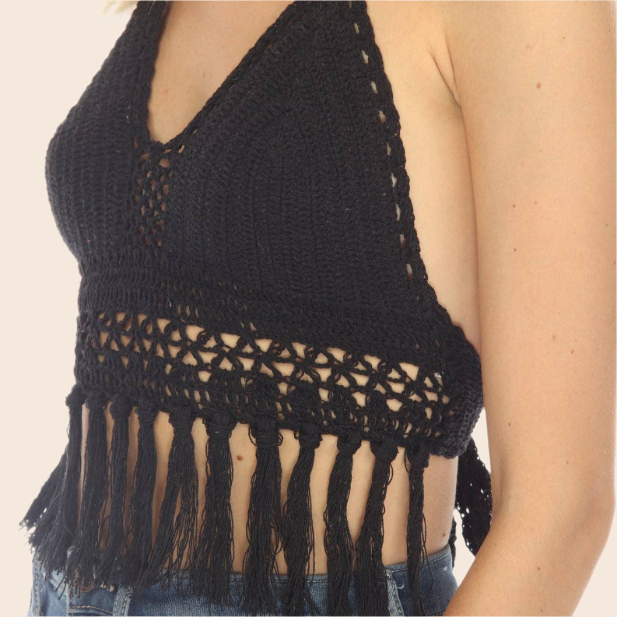 Funky Fringe Crochet Bralette