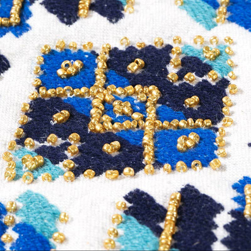 Handmade Blue Pattern Clutch