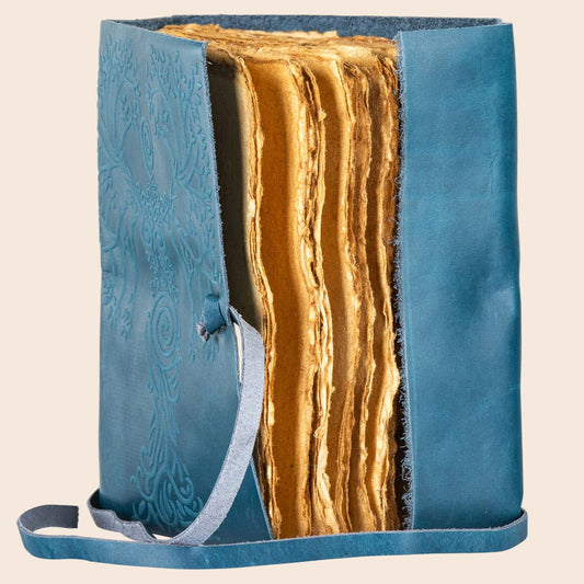 Blue Leather Goddess Journal