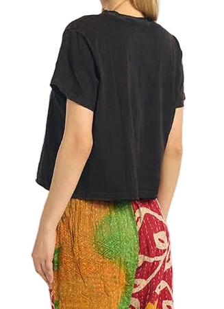 Embroidered Bee Crop Top