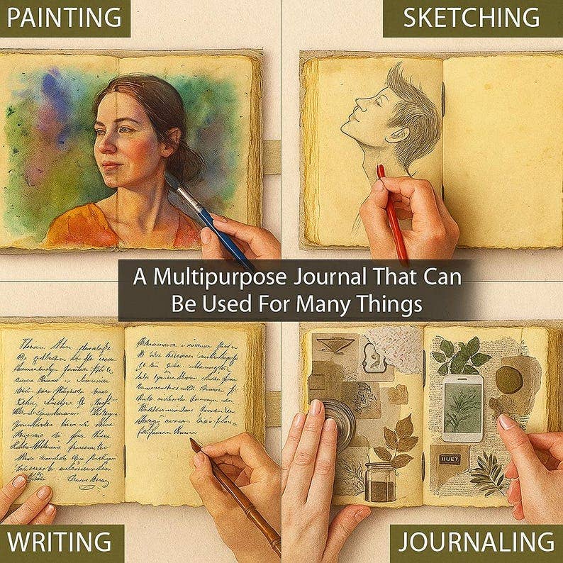 7 Chakra Leather Journal Chakra Stones Meditation