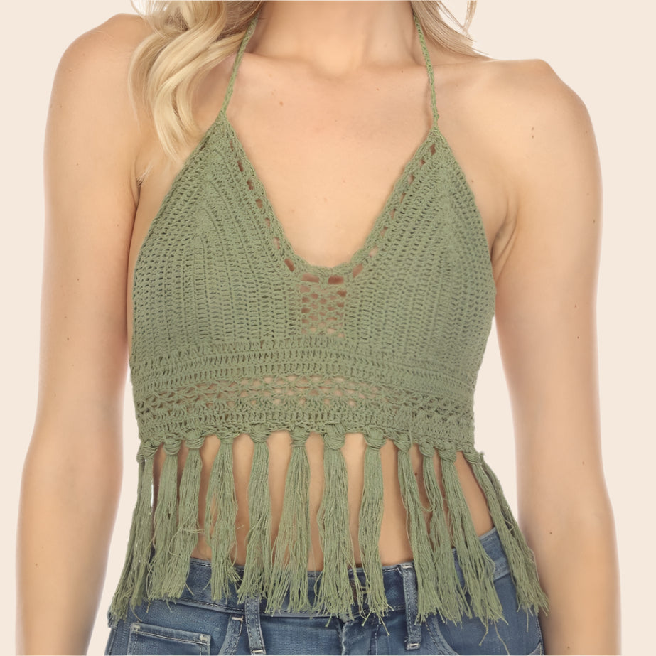 Funky Fringe Crochet Bralette