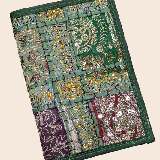 Rajastahni Patchwork Journal - Dark Green