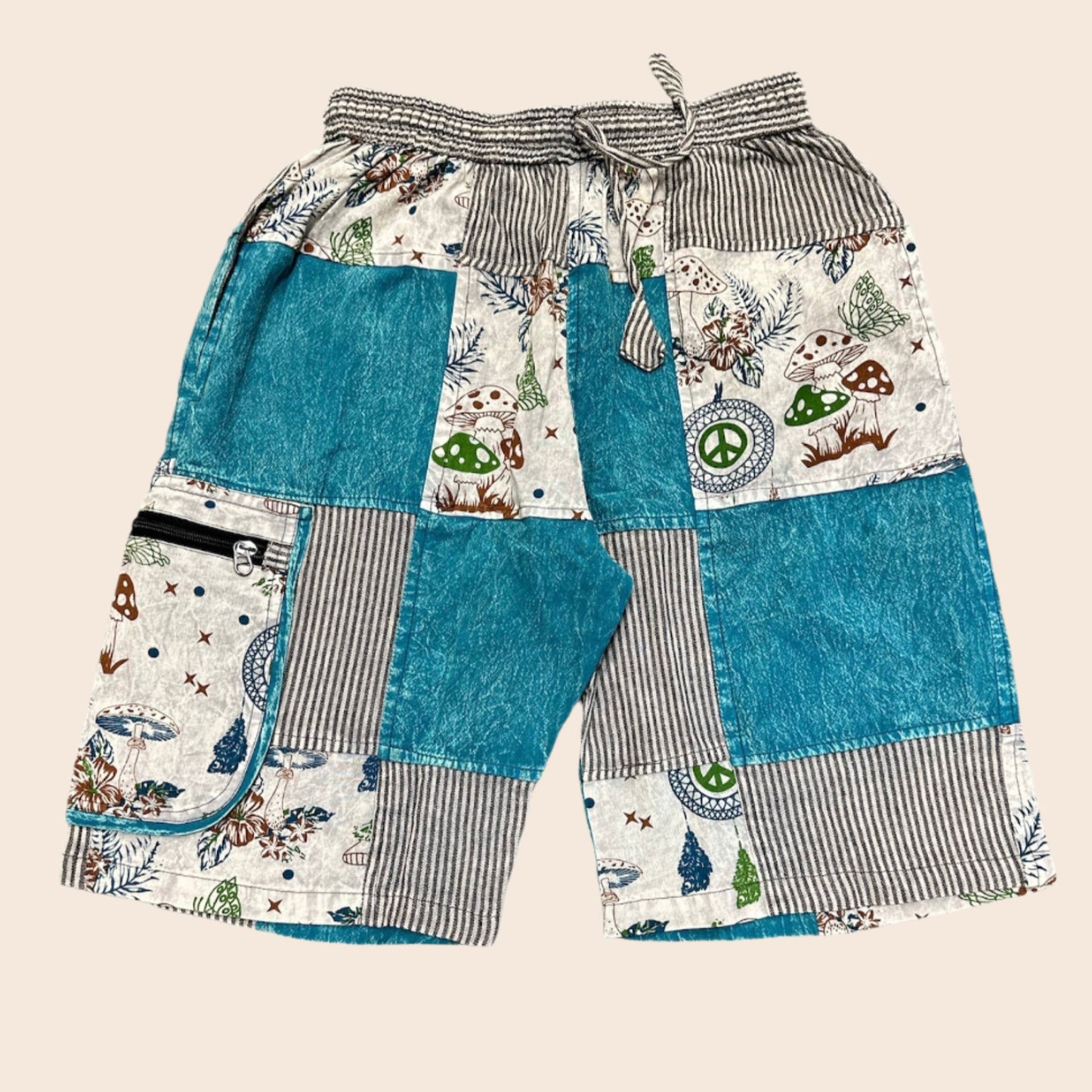 Butterfly Mushroom Patchwork Short