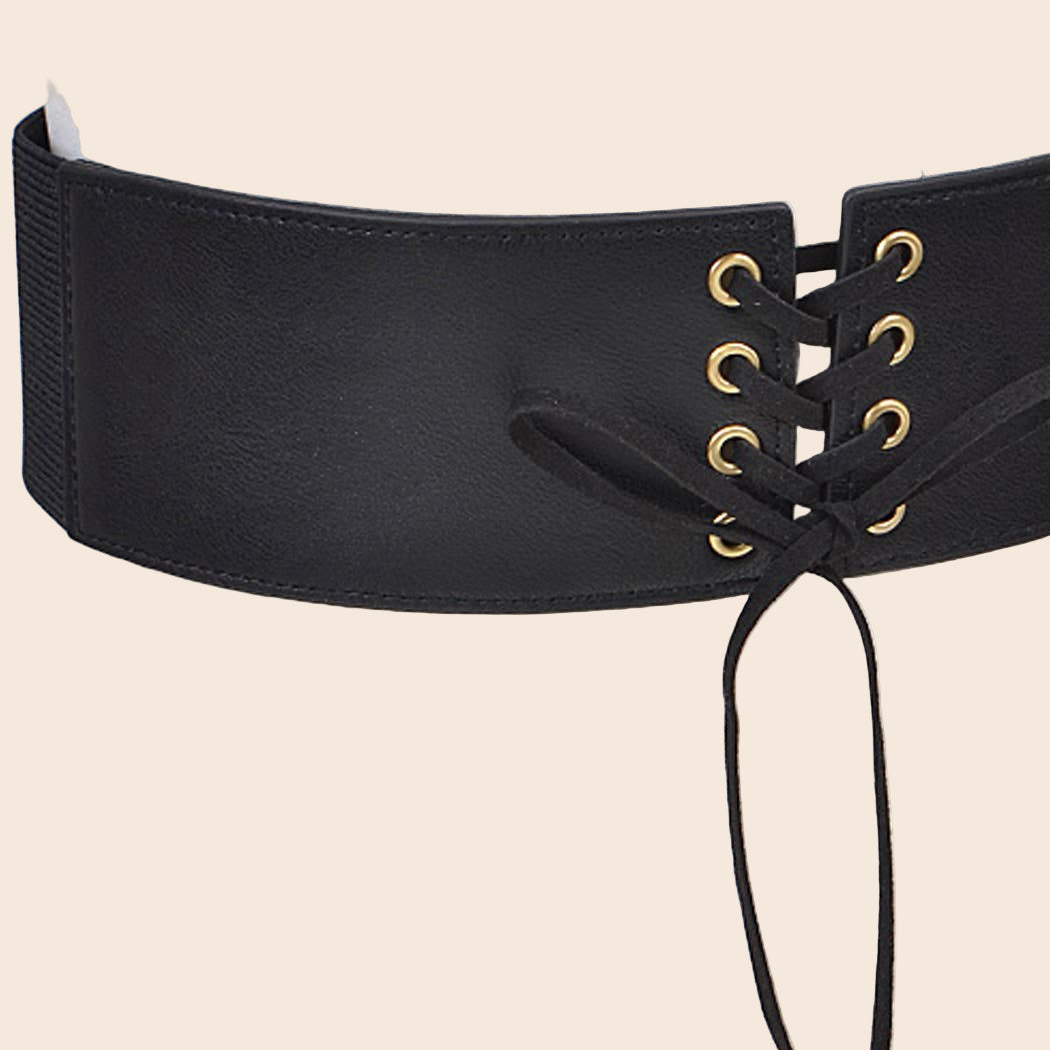 Corset Belt With Ribbon Detail